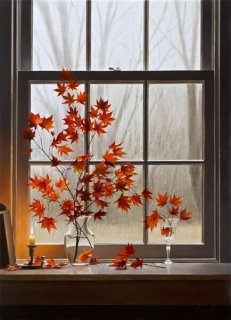 Autumn Window with Oriental Maple