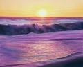 Big Seas at Sunrise, pastel